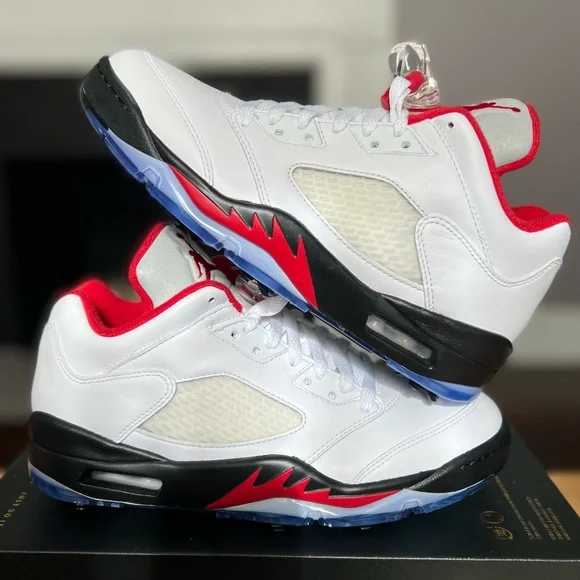 Nike Air Jordan 5 Golf “Chicago” - Men’s Size 8 - (CU4523-100) - Picture 2 of 6